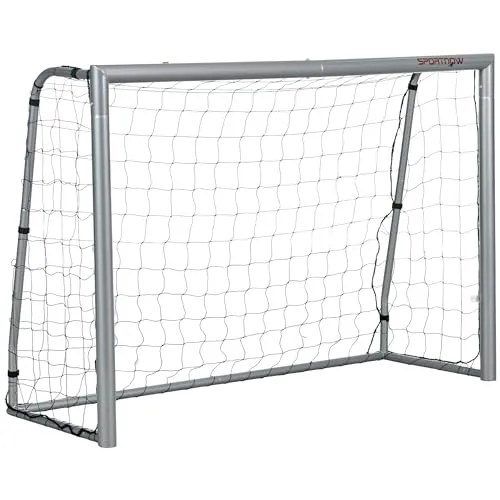 SPORTNOW Fußballtor 240 x 160 cm - Robustes Fußballtor für Garten und Training: Ideal für Kinder und Erwachsene, mit einfachem Aufbau und wetterbeständigem Netz, inklusive Verankerungen für sicheren Stand.