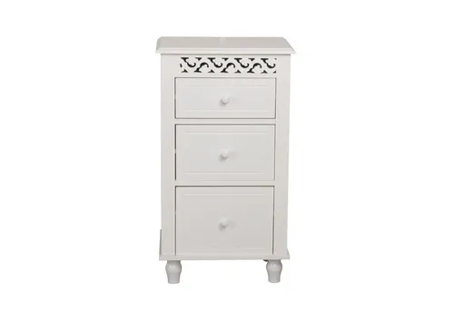 HTI-Line Kommode Miriam - Schubladenkommode mit 3 Schubladen, stilvolles Design mit Cut-Outs, perfekt für kleine Räume und vielseitig einsetzbar.