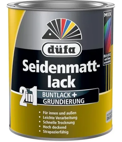 Düfa 2in1 Seidenmattlack RAL 9001 Cremeweiß 750 ml