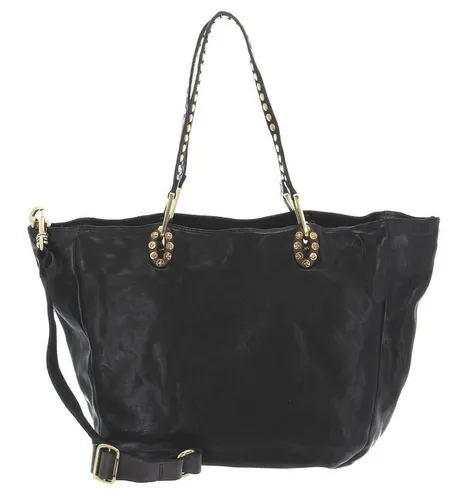 Campomaggi Shopper - Elegante Ledertasche mit Nieten-Details - Luxuriöser Shopper aus echtem Kalbsleder, mit verstellbarem Schulterriemen und geräumigem Hauptfach für DIN A4 Unterlagen. Ideal für stilbewusste Frauen!