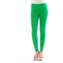 SYS Leggings Damen lange Leggings lang Baumwolle Hose Wäsche Hauteng grün M