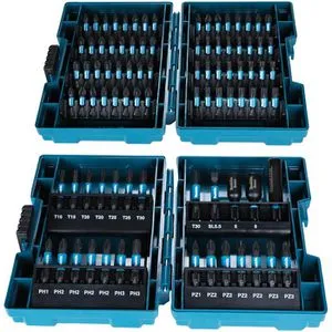 Makita Bitset Impact Black-Bit-Set E-03109 - 90-teilig, für Schlagschrauber, hohe Haltbarkeit und flexible Module in praktischen Kassetten