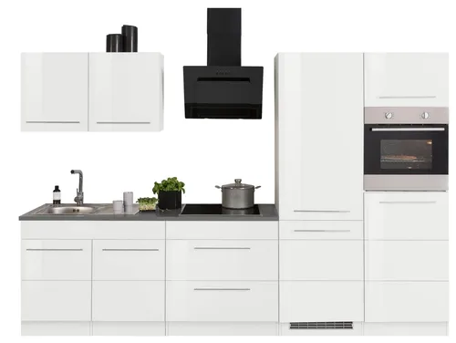 KOCHSTATION Küchenzeile KS-Trient, 300 cm mit E-Geräten