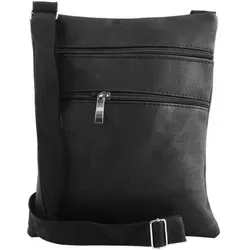 Damenhandtasche Tasche Crossbody Bag Kunstleder schwarz Größe:20 x 24 cm - Schwarz
