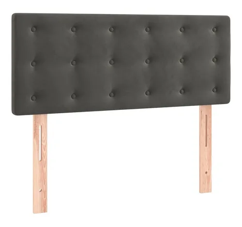 vidaXL Kopfteil Dunkelgrau 100x5x78/88 cm aus Samt von vidaXL