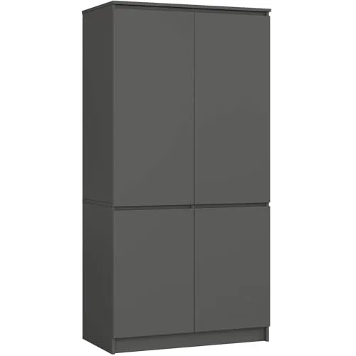 Kleiderschrank S90 Graphitgrau 90 cm