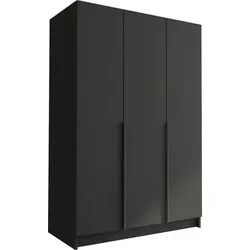 Mirjan24 Kleiderschrank Schwarz, 9 Fächer in schwarz von Mirjan24