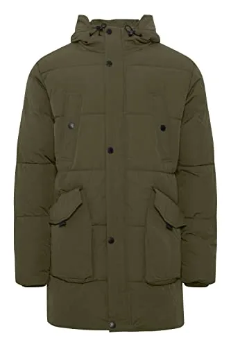 Indicode Parka IDZeppal 15710MM grün L (52) - Funktionsjacke aus 100% Polyamid, ideal für Outdoor-Aktivitäten mit hochschließendem Kragen und Kapuze für optimalen Schutz bei jedem Wetter.