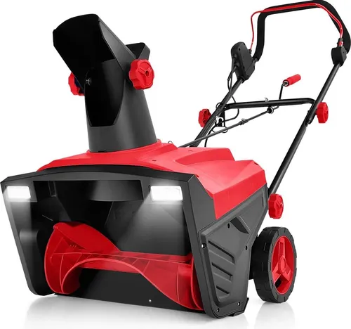 GOPLUS Elektrische Schneefräse mit LED-Scheinwerfern