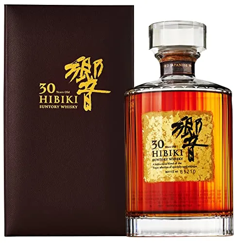 Suntory Hibiki 30 Jahre - Blended Japanese Whisky - Whisky, ein Meisterwerk mit 30 Jahren Reifung, ausgezeichnet für seinen ausgewogenen Geschmack und die feinen Aromen aus Yamazaki und Hakushu.