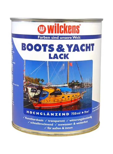 Boots & Yachtlack 750 ml ca. 9 m² Wilckens transparent glänzend Bootslack Lack