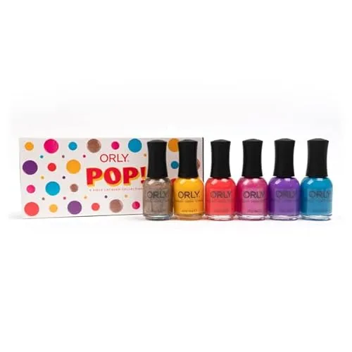 ORLY POP! 6PIX Nagellack Set – 6 Nail Polish Farben, Hochglanz Finish, Schnelltrocknend, Langanhaltend, Vegan & Cruelty-Free, deckende, bunte Trendfarben für Maniküre & Nail Art, Geschenkset