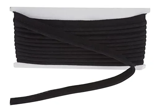 Rico Design Paspelband Schrägband 1.0 cm x 3.0 m Ganzjährig Waschbar 40°C 100% Baumwolle Schwarz