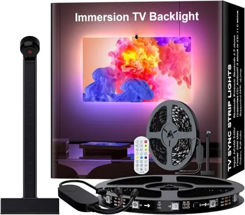 Lumtang 5M LED Hintergrundbeleuchtung, TV Hintergrundbeleuchtung Color picking device für 65-70 Zoll TV und PC, Bluetooth App-Steuerung