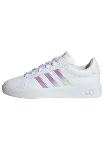 adidas Unisex Kinder Grand Court 3.0 Schuhe - FTWR White/Iridescent/Almost Pink, 39 1/3 EU - Stylische Kinder Sneakers mit regulärer Passform und robustem Obermaterial. Ideal für aktive Tage, mit abriebfester Gummiaußensohle für besten Halt.