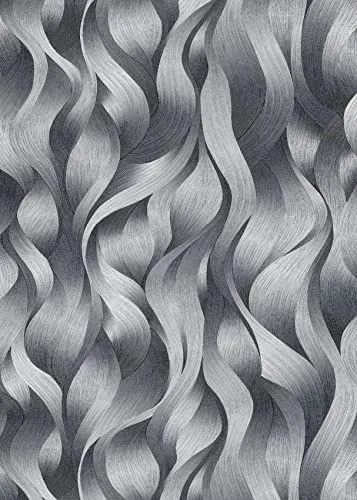 Tapete Vlies ELLE Decoration Wellen Grafik anthrazit 10204-15