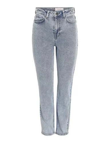 NOISY MAY Damen NMDAISY HW MOM FIT Jeanshose - Stylische Jeans für Damen im Mom Fit, hohe Bundhöhe für optimalen Tragekomfort und klassischer 5-Taschen Style.