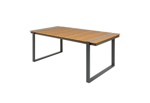 riess-ambiente Gartentisch TAMPA LOUNGE 180cm - Wetterfester Outdoor-Esstisch aus strapazierfähigem WPC und pulverbeschichtetem Aluminium, ideal für entspannte Grillabende im Garten.