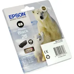 Epson Tinte C13T26114012 - Original Photo Black 26, 4,7 ml für brillante Fotos und perfekte Farbwiedergabe