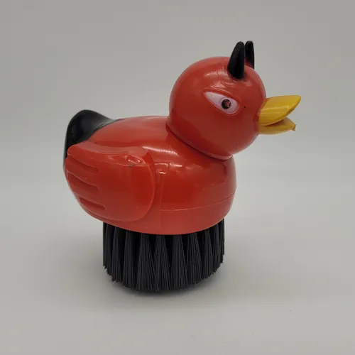 Spülbürste Teufel Ente Bürste Haushaltsbürste Küche Schuhe Devil Duck rot red