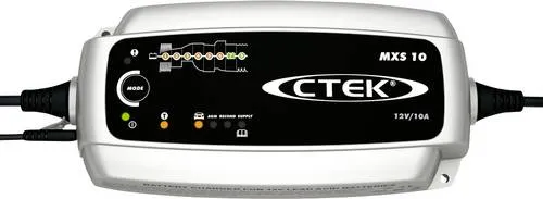 CTEK MXS 10 CIC EU Batterie Ladegerät 12V 10A - Autobatterien, 8-stufiges Ladegerät für schonendes Aufladen und Erhaltungsladung bis 300Ah, inklusive Batteriewächter für optimale Kontrolle des Ladezustands.