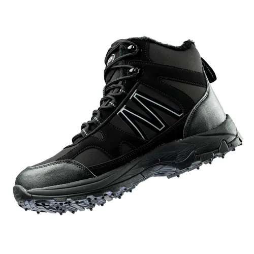 Trekker Winterschuhe mit Spikes EU44 - Rutschfest und Warm - Hochwertige Winterschuhe mit 15 Stahlstiften für optimalen Halt auf rutschigem Untergrund. Softshell-Material und warmes Pelzfutter bieten Komfort und Schutz bei kaltem Wetter.