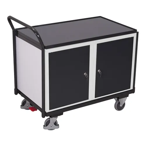 Werkzeugwagen mit Doppelschrank 1125x625x1010 mm - Robuster Schwerlastwagen mit viel Stauraum, ideal für die Werkstatt und professionellen Einsatz. Praktische Organisation für Werkzeuge und Zubehör.