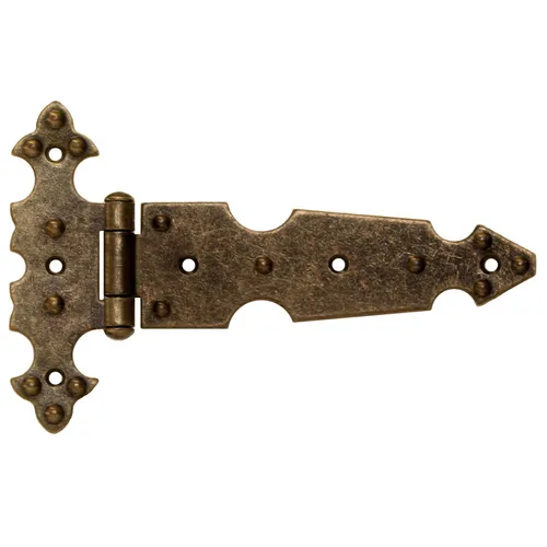 Möbelband 126 / 79 Möbelbänder Möbelscharniere Scharnier Alt Messing Asymetrisch