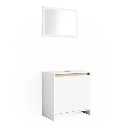 Vicco Badmöbel-Set Emma, Weiß/Sonoma – 2-teilig von Vicco