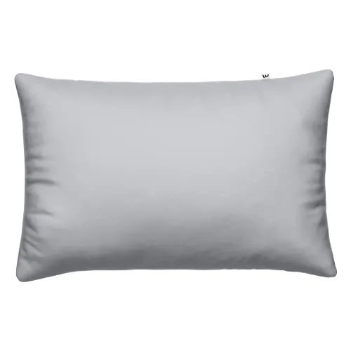 Wolkenfeld Satin Kissenbezug 70x90 Baumwolle - Traumhaft weiche Kissenhülle mit verdecktem Reißverschluss - Hellgrau