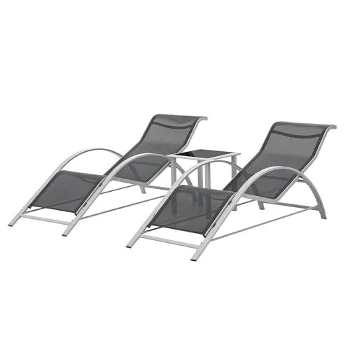 [en.casa] Gartenmöbelset Binetto 3-teilig – Stilvolles Lounge-Set für Balkon und Terrasse
