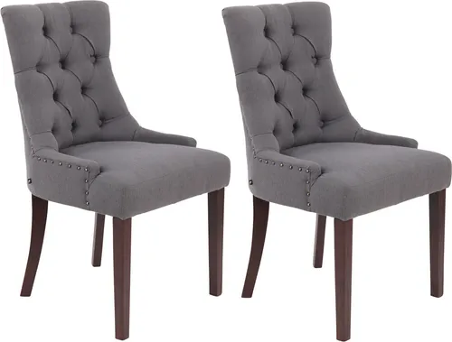 CLP 2er Set Esszimmerstuhl Aberdeen in silber von CLP