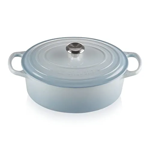 LE CREUSET Bräter SIGNATURE Meerblau 29 cm - Pfannen - Hochwertiger Edelstahl Bräter für gleichmäßige Wärmeverteilung und perfekte Garergebnisse in stilvollem Blau.