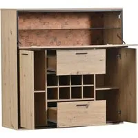 Moderner Weinschrank 110x38x111 cm mit LED-Beleuchtung