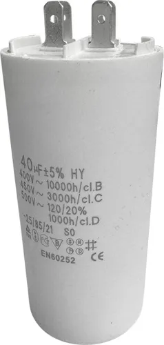 Kondensator Anlaufkondensator Motorkondensator Arbeitskondensator 450V AC 40µF (CBB60)