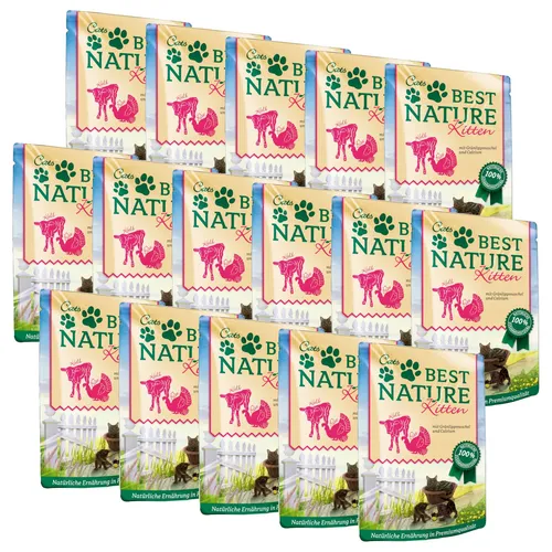 Best Nature Kitten Pute + Kalb, Nassfutter für Kätzchen - 16x 85g - Hochwertiges Nassfutter für Kätzchen mit Pute und Kalb, ideal für eine ausgewogene Ernährung. Hergestellt in Deutschland, bietet es beste Qualität für das Wachstum Ihres kleinen Lieblings.