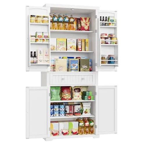 VASAGLE Küchenschrank, freistehend und vielseitig, 76 x 40 x 182 cm