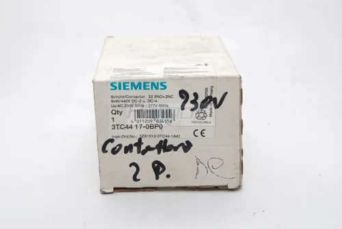 Produktbild 3TC44 17-0BP0 SIEMENS Schütz 2 Pole 2NO 32A 4kW 750V Neu IN Italien