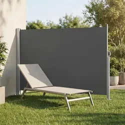 SONGMICS Seitenmarkise 160 x 500 cm – Rostbeständig und Ausziehbar - Schützen Sie Ihre Privatsphäre mit dieser robusten Seitenmarkise. Aus hochwertigem, rostbeständigem Stahl gefertigt, ist sie einfach zu montieren und bietet optimalen Sicht- und Sonnenschutz für Balkon und Terrasse.