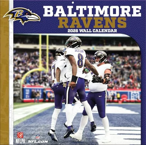 NFL Kalender Wandkalender 2026 30x60cm Baltimore Ravens