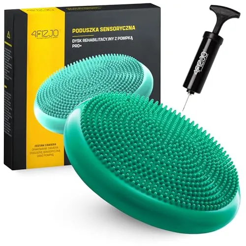 4FIZJO Balancekissen PRO+, 33 cm – Orthopädisches Ballsitzkissen mit Pumpe