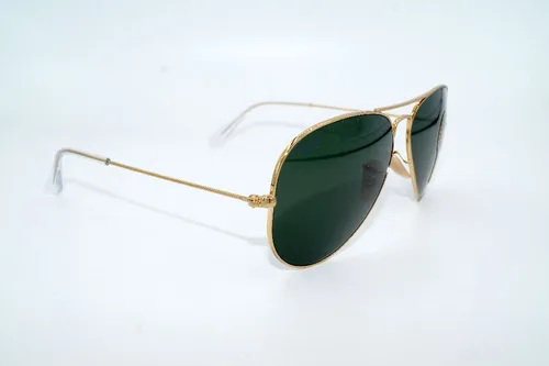 Ray-Ban RB3025 Aviator Large Metal Sonnenbrille, Arista, 58 - Sportbrillen mit ikonischem Design und UV-Schutz, ideal für stilbewusste Outdoor-Aktivitäten.