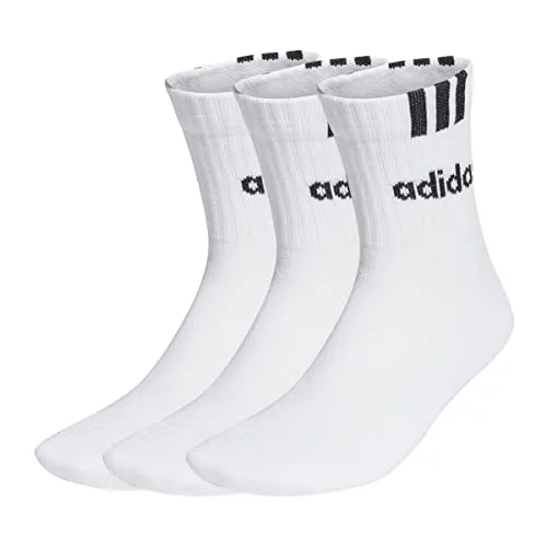 adidas Performance Sportsocken 3S Linear Half-Crew - Sportsocken im praktischen 3er-Pack, knöchelhoch mit gepolstertem Zehen- und Fersenbereich für ultimativen Komfort. Hergestellt aus mindestens 50% recycelten Materialien.