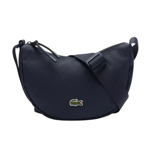 LACOSTE Neocroc Moon Bag - Elegante Damen Handtasche Dunkelblau - Handtaschen in hochwertiger Qualität mit markentypischem Lacoste Krokodil-Logo. Übersichtliches Hauptfach und praktisches Rückfach für optimale Organisation.