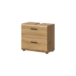 Waschbeckenunterschrank Ice 60x54x60 cm – xonox.home - Moderner Waschbeckenunterschrank in Artisan Oak Nachbildung, mit 2 Schubkästen für optimalen Stauraum und pflegeleichter Oberfläche – ideal für Ihr Badezimmer.