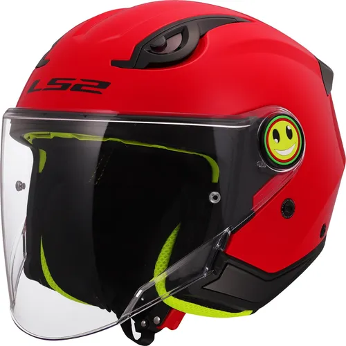 LS2 Jet-Motorradhelm für Kinder FUNNY II SOLID Gloss Red, L von LS2