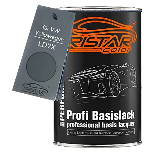 Produktbild TRISTARcolor Autolack Dose spritzfertig für VW/Volkswagen LD7X Platinum Grey Metallic Basislack 1,0 Liter 1000ml