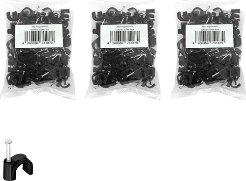 300x ARLI Nagelschellen 7 mm schwarz in schwarz von ARLI