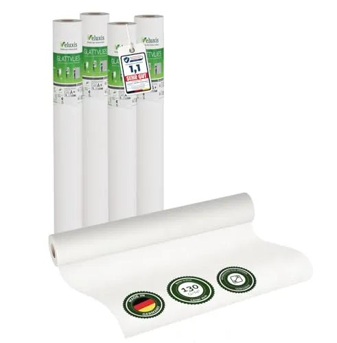 Veluxis® Premium Glattvlies - Überstreichbare Vlies Tapete für Malerarbeiten - Hochwertiges Glattvlies für ein perfektes Finish. Rissüberbrückend und formstabil, ideal als Untertapete. Einfach anzubringen und für kreative Wandgestaltungen geeignet. Verfügbar in 130 g/m² und 150 g/m².