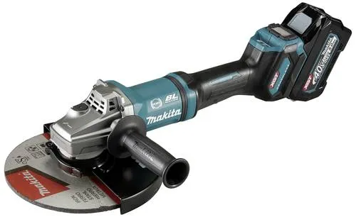 Makita GA038GT201 Akku-Winkelschleifer 230mm - Schleifmaschinen - Leistungsstarker bürstenloser Motor mit 40V für maximale Effizienz und kabellosen Komfort bei Schleif- und Schneidarbeiten.